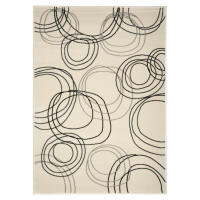 Alfa Carpets  Kusový koberec Kruhy cream - 160x230 cm