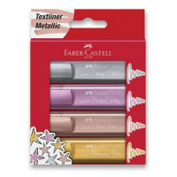 Zvýrazňovače Faber Castell Textliner 46 metalické 4 ks Faber-Castell