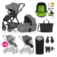 PETITE&MARS - Kočárek kombinovaný ICON 2v1 Dove Grey XXL RWS + KIDDY Evoluna i-size 2 + základna