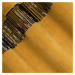 Dekorační vzorovaný velvet závěs s kroužky JASAN medová/černá 140x250 cm (cena za 1 kus) MyBestH