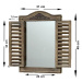 DekorStyle Dřevěné zrcadlo s okenicemi