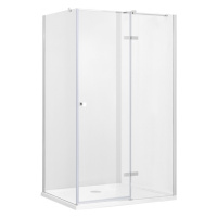 BESCO Obdélníkový sprchový kout PIXA 120 x 80 cm, bezrámový, zpevňující vzpěry, pravé dveře