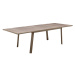 DEOKORK Hliníkový stůl ALORA 170/264x101 cm (šedo-hnědý)