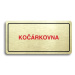 Accept Piktogram "KOČÁRKOVNA" (160 × 80 mm) (zlatá tabulka - barevný tisk)