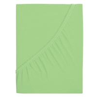 B.E.S. PETROVICE Prostěradlo Jersey česaná bavlna MAKO 200 × 200 cm, světle zelené