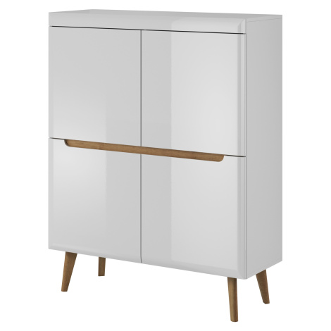Piaski Komoda Nordi 107 cm bílá/dub Riviéra