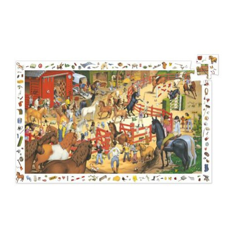 DJECO Vyhledávací puzzle Koně - 200 pcs