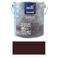TESSAROL Direct 3in1 - antikorozní barva na kov 2.5 l Tmavě hnědá RAL 8017