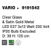 NOVA LUCE závěsné svítidlo VARIO čiré sklo a saténový zlatý kov E27 3x12W 230V IP20 bez žárovky 