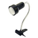 Lampa s klipem LOLEK 1xE14/24W/230V černá