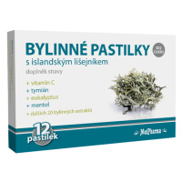 Medpharma Bylinné pastilky bez cukru islandský lišejník 12 ks