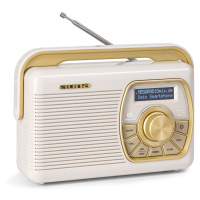 Auna Buddy Digitální rádio DAB/DAB+/UKW Bluetooth 5.0 AUX 1Ah baterie Mobilní retro
