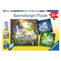 Ravensburger 09291 puzzle jednorožci 3x49 dílků