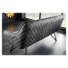 LuxD Designová lavice Natasha 156 cm tmavě šedý samet