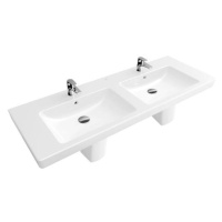 Dvojumyvadlo Villeroy & Boch Subway 2.0 130x47 cm dva otvory pro baterii 7175D001