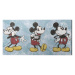 Obraz na plátně Mickey Mouse - Squeaky Chic Triptych, (100 x 50 cm)
