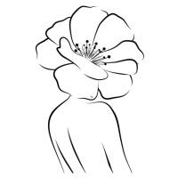 Ilustrace Flower Head, Martina Pavlova, 30x40 cm