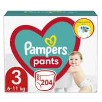 PAMPERS Kalhotky plenkové vel. S 3 (6-11 kg) 204 ks