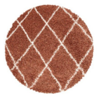 Ayyildiz koberce Kusový koberec Alvor Shaggy 3401 terra kruh - 120x120 (průměr) kruh cm