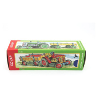 Traktor Zetor s valníkem modrý na klíček kov 28cm Kovap v krabičce