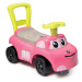 Odrážedlo s chodítkem Auto Pink Ride on Smoby s úložným prostorem a opěrkou od 10 měsíců růžové