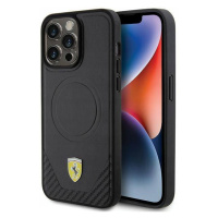 Pouzdro Ferrari Carbon Metal Logo pro iPhone 15Pro Max