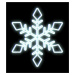 DecoLED LED světelná vločka, závěsná, pr. 80 cm, ledově bílá