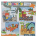 4x puzzle Car, train, plane, wagon