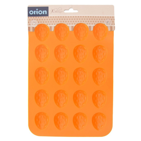 Silikonová forma na ořechy Orion / 20 ks / -40 °C / +220 °C / oranžová