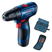 BOSCH Akumulátorová vrtačka GSR 120-LI 2x2Ah + 23ks sada bitů 0.601.9G8.002