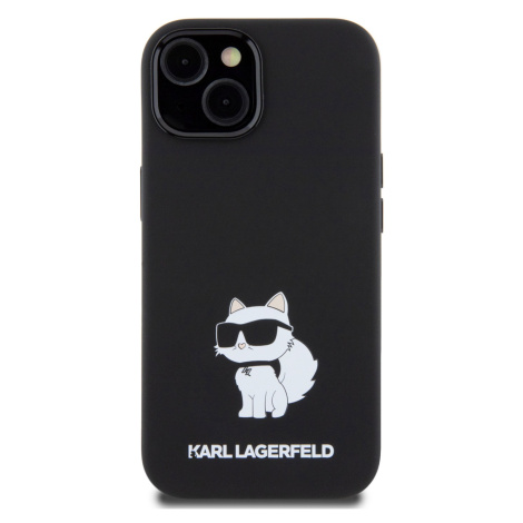 Zadní kryt Karl Lagerfeld Liquid Silicone Choupette NFT pro Apple iPhone 15, black
