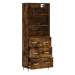 vidaXL Skříň highboard kouřový dub 69,5 x 34 x 180 cm kompozitní dřevo