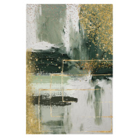 Ilustrace Green and Gold Moment I, Sally Ann Moss, 26.7 × 40 cm