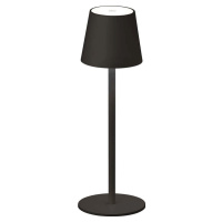 Černá LED stmívatelná stolní lampa se senzorem pohybu a s kovovým stínidlem (výška 38 cm) Tropea