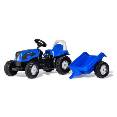 ROLLYTOYS - Šlapací traktor Rolly Kid Landini modrý s vlekem