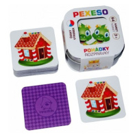 Popron.cz Pexeso Pohádky 64 karet společenská hra v plechové krabičce 6,5x6,5x4cm Hmaťák