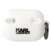 Silikonové pouzdro Karl Lagerfeld 3D Logo Choupette pro Airpods Pro2, white