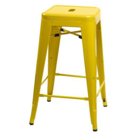 ArtD Barová židle PARIS 66 cm inspirovaná Tolix | žlutá