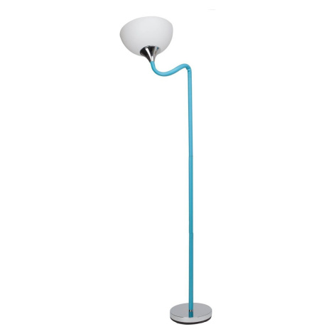 TP Living Stojací lampa LUCIE 30 cm chromová/modrá/bílá