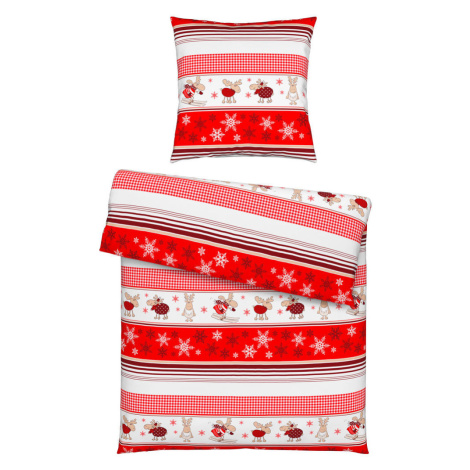 Esposa POVLEČENÍ, flanel, červená, bílá cm