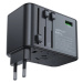 Adapter Multifunctional travel wall charger Acefast Z1, 2xUSB-A, 3xUSB-C, GaN, 67W, US/EU/UK/AU 