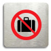 Accept Piktogram "zákaz vstupu se zavazadlem" (80 × 80 mm) (stříbrná tabulka - barevný tisk bez 