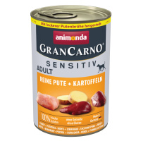 Animonda GranCarno Adult Sensitive 6 × 400 g - čisté krůtí & brambory