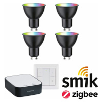 PAULMANN Startovací sada Zigbee 3.0 Smart Home smik Gateway + LED reflektor GU10 RGBW + vypínač