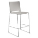 Barová židle z polypropylenu, výška sedáku 730 mm, světlá šedá