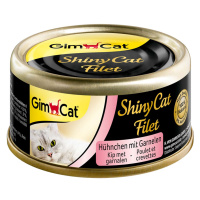 GimCat ShinyCat kuřecí filé a krevety, 6 x 70 g 6x70g