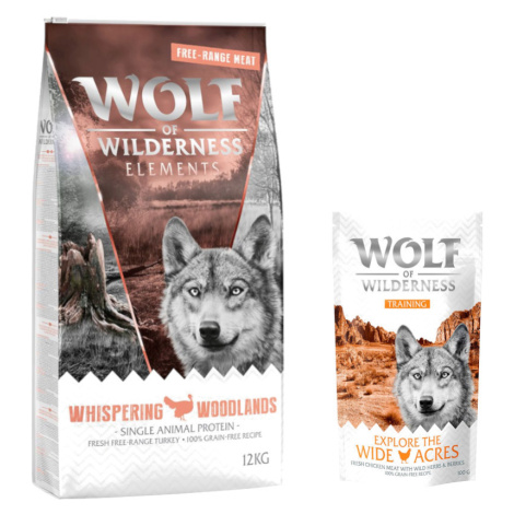Wolf of Wilderness granule, 12 kg + Training “Explore the Wide Acres” zdarma - "Whispering Woodl