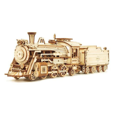 Hračka Robotime dřevěné 3D puzzle Parní lokomotiva