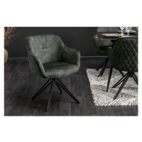 LuxD Designová židle Natasha tmavě zelený samet