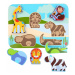 Zvířátka ze safari- dřevěné vkládací puzzle 7 dílů